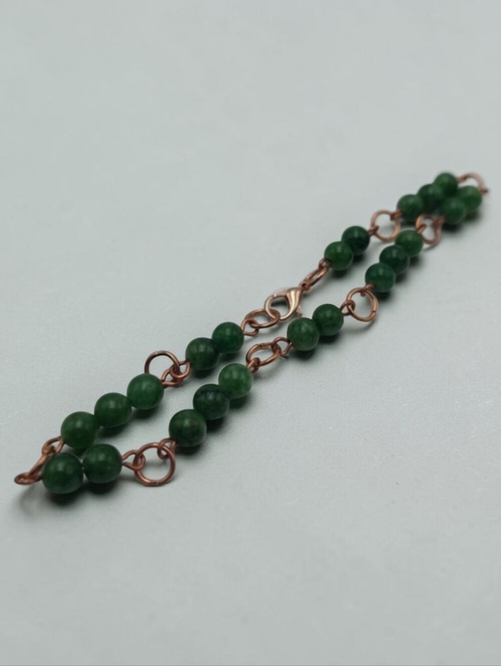 Handmade Green Beaded Anklet for Women Boho Summer Beach Jewelry